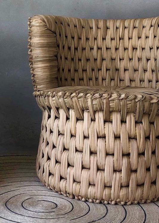 Mexican Handwoven Seaweed 31" Tule Chair CoLores Decor | Mexican Artisan Decor