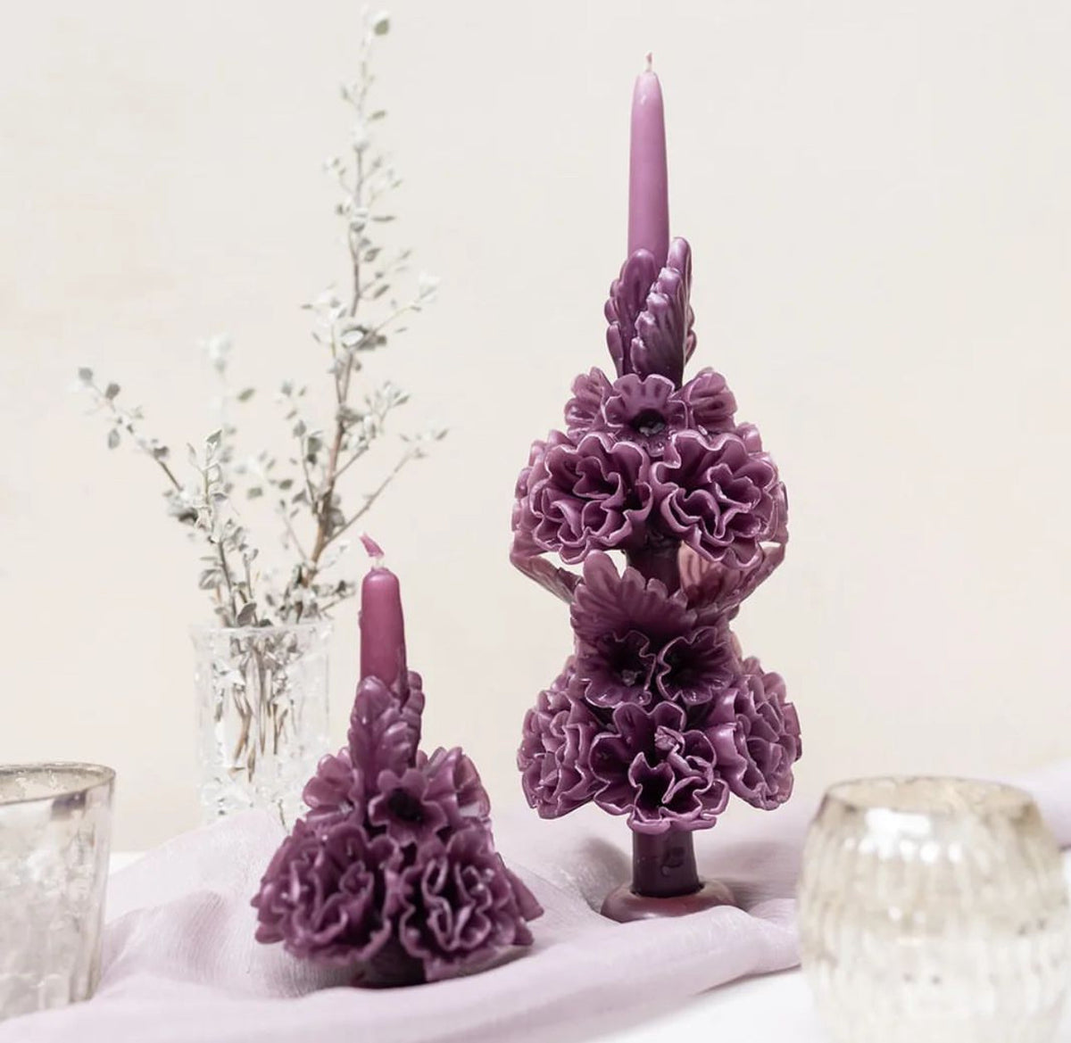 Mexican Handmade 5.9" Oaxaca Beeswax Candle- Xochitl CoLores Decor l Mexican Artisan Decor