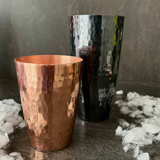 Mexican Handmade Copper 24 oz. Boston Shaker- Black Nickel CoLores Decor | Mexican Artisan Decor