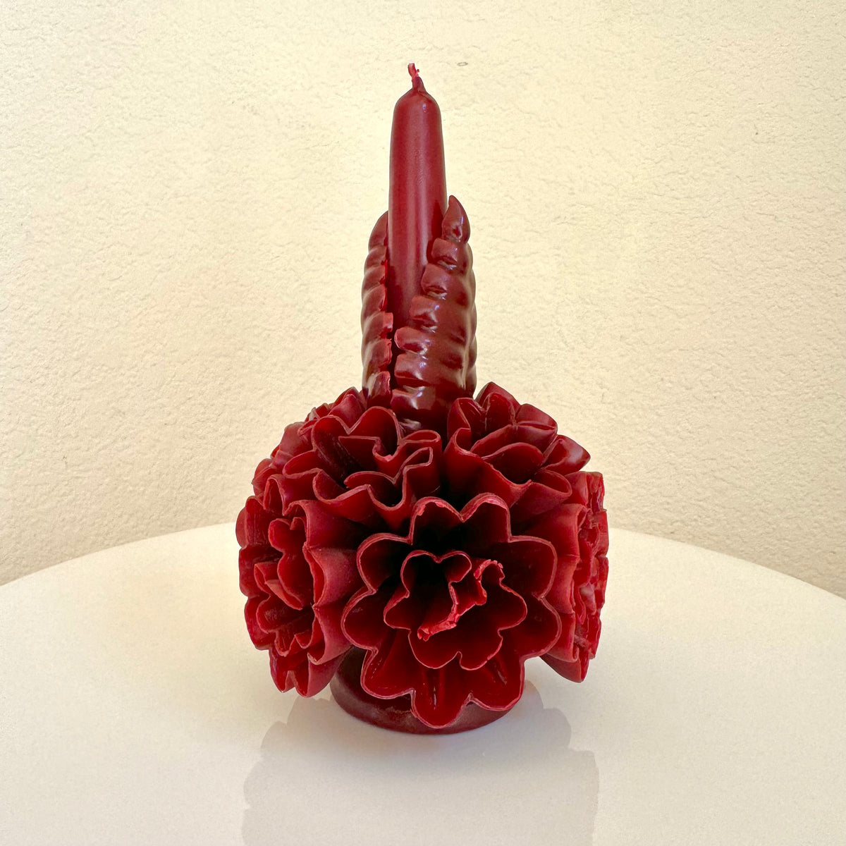 Mexican Handmade 5.9" Oaxaca Beeswax Candle- Xochitl CoLores Decor l Mexican Artisan Decor