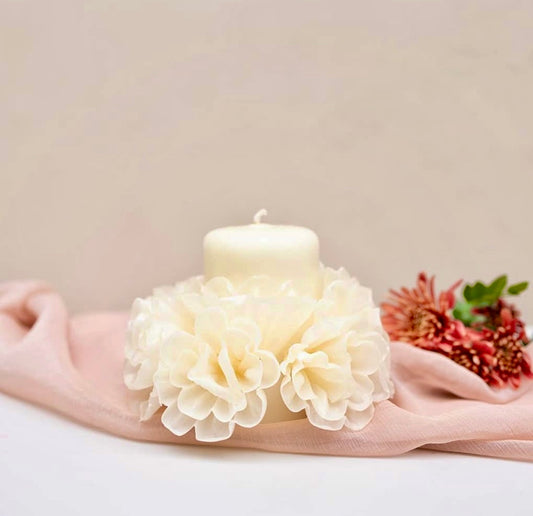 Mexican Handmade 3.9" Oaxaca Beeswax Candle- Xanat CoLores Decor