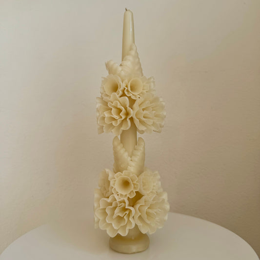 Mexican Handmade 13.7" Oaxaca Beeswax Candle- Xail CoLores Decor