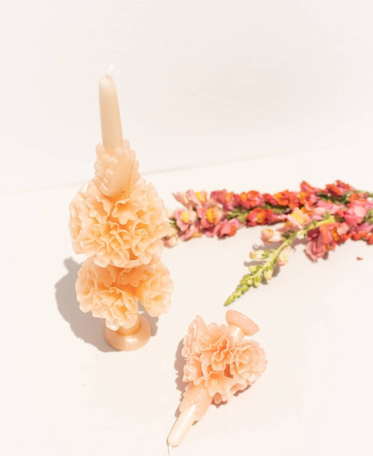 Mexican Handmade 5.9" Oaxaca Beeswax Candle- Xochitl CoLores Decor l Mexican Artisan Decor