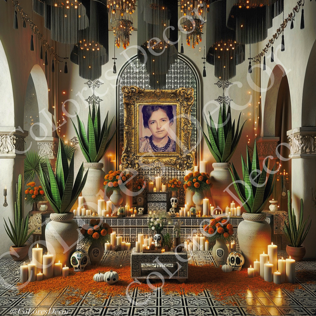 "Dia de Muertos" Digital Renderings Total of 3 + 1 BONUS: Altar 2025 CoLores Decor | Mexican Artisan Decor