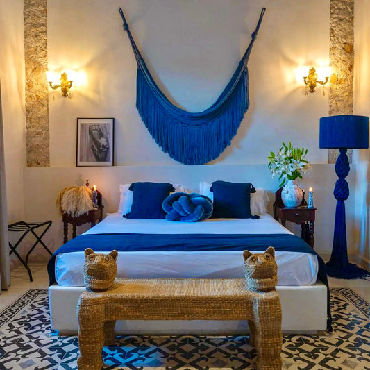 Mexican Handmade 5 Foot 8" Tassel Floor Lamp- Borla CoLores Decor | Mexican Artisan Decor