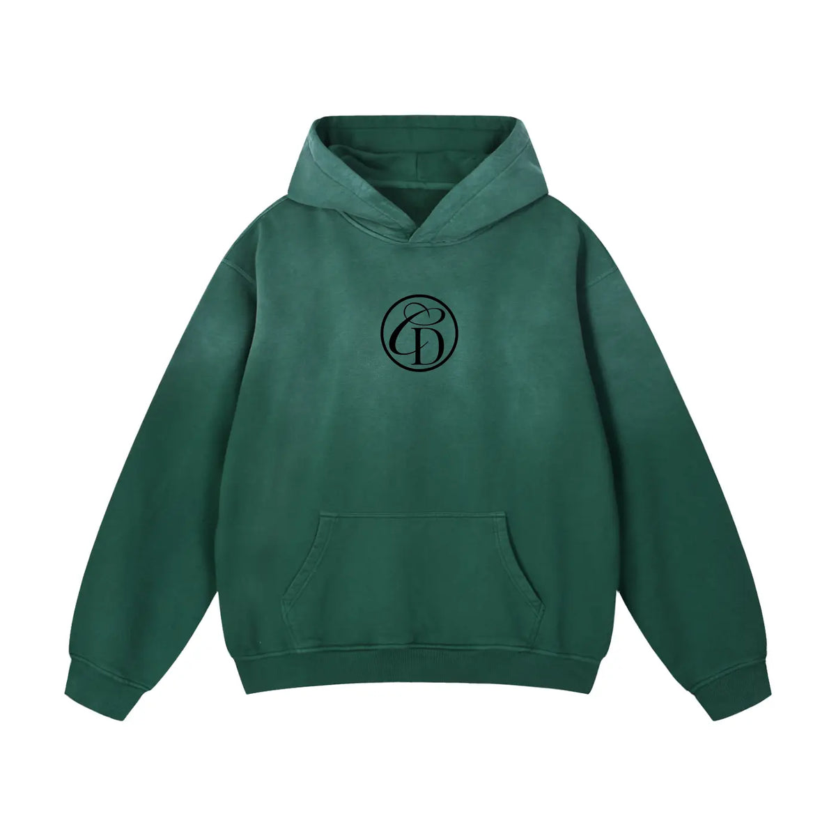 Heavyweight Sunfade Oversized Hoodie- IN LOVE VERDE ODMPOD