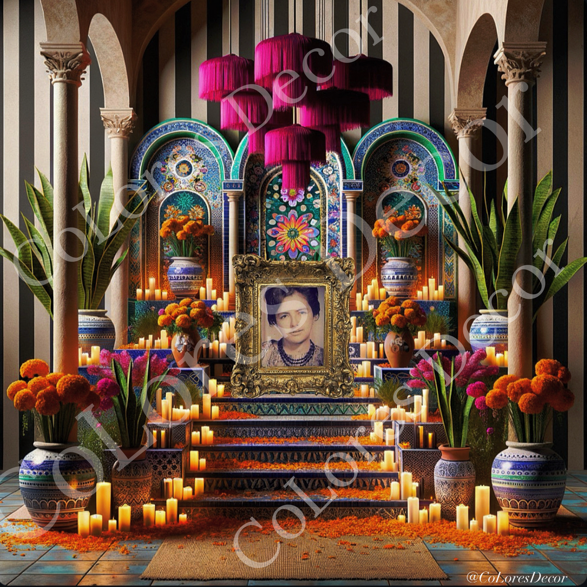 "Dia de Muertos" Digital Renderings Total of 3 + 1 BONUS: Altar 2025 CoLores Decor | Mexican Artisan Decor