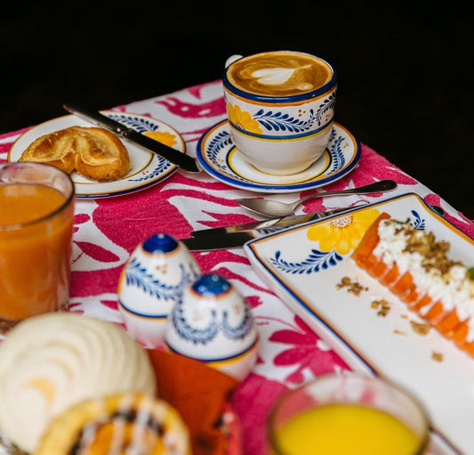 Hand Embroidered Otomi Tenango de Doria Tablecloth- CoLores Decor