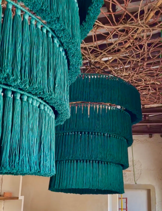 Mexican Handmade Tassel Chandelier- Kukulkan 2.0 CoLores Decor | Mexican Artisan Decor