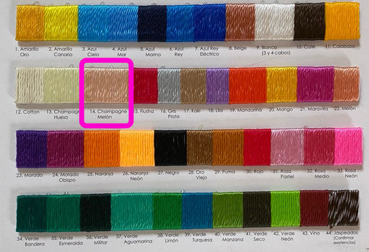 Mexican Handmade Tassel Chandelier- Yaaj Champagne Melon CoLores Decor | Mexican Artisan Decor