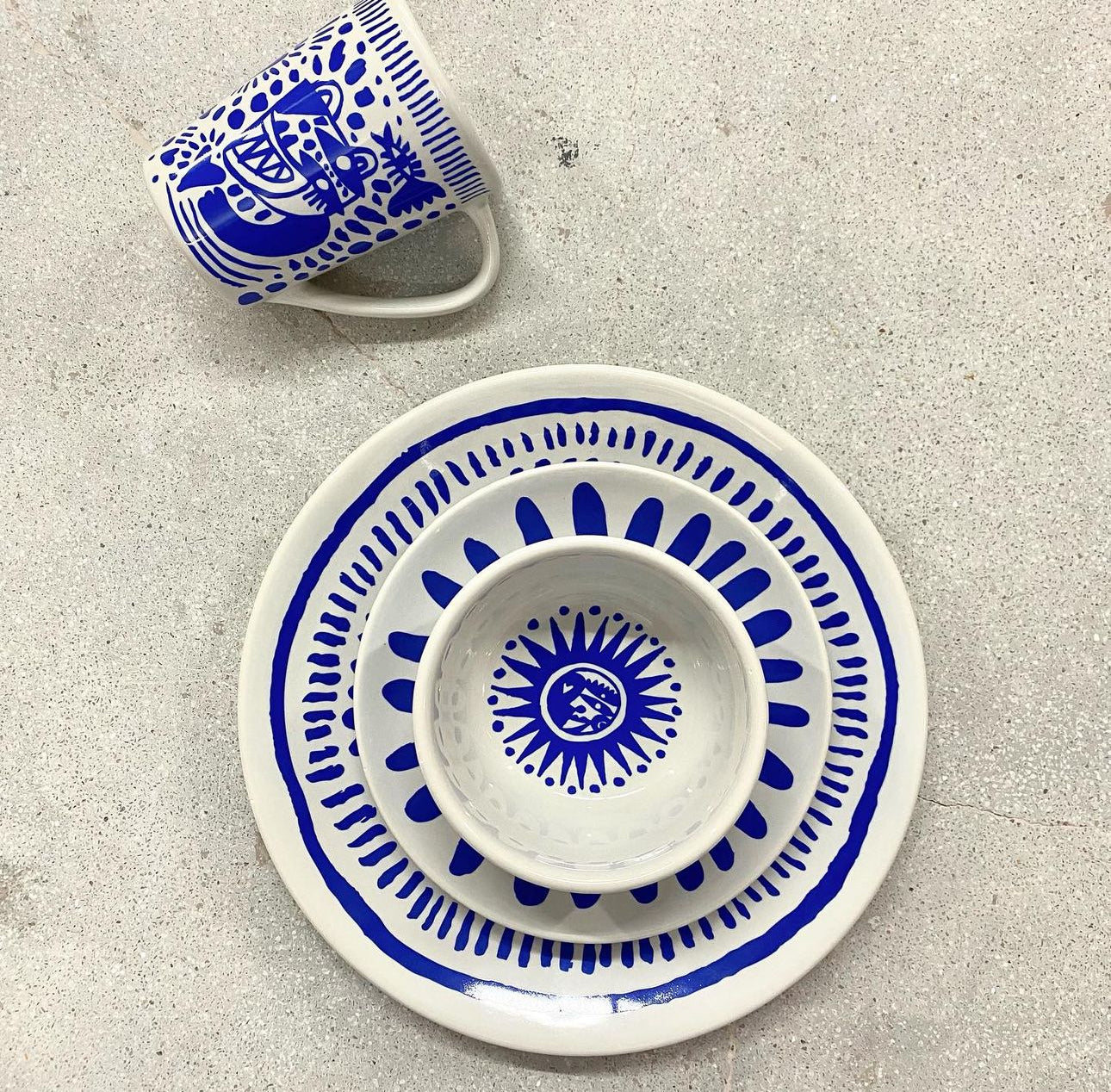 SPECIAL EDITION Mexican Porcelain 16-Piece Alegria Dinnerware Set- Claudio Limon