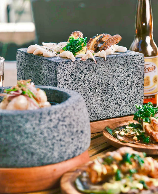 Mexican Handmade 7" Classic Molcajete- Square MeXican Artisan Fashion & Design