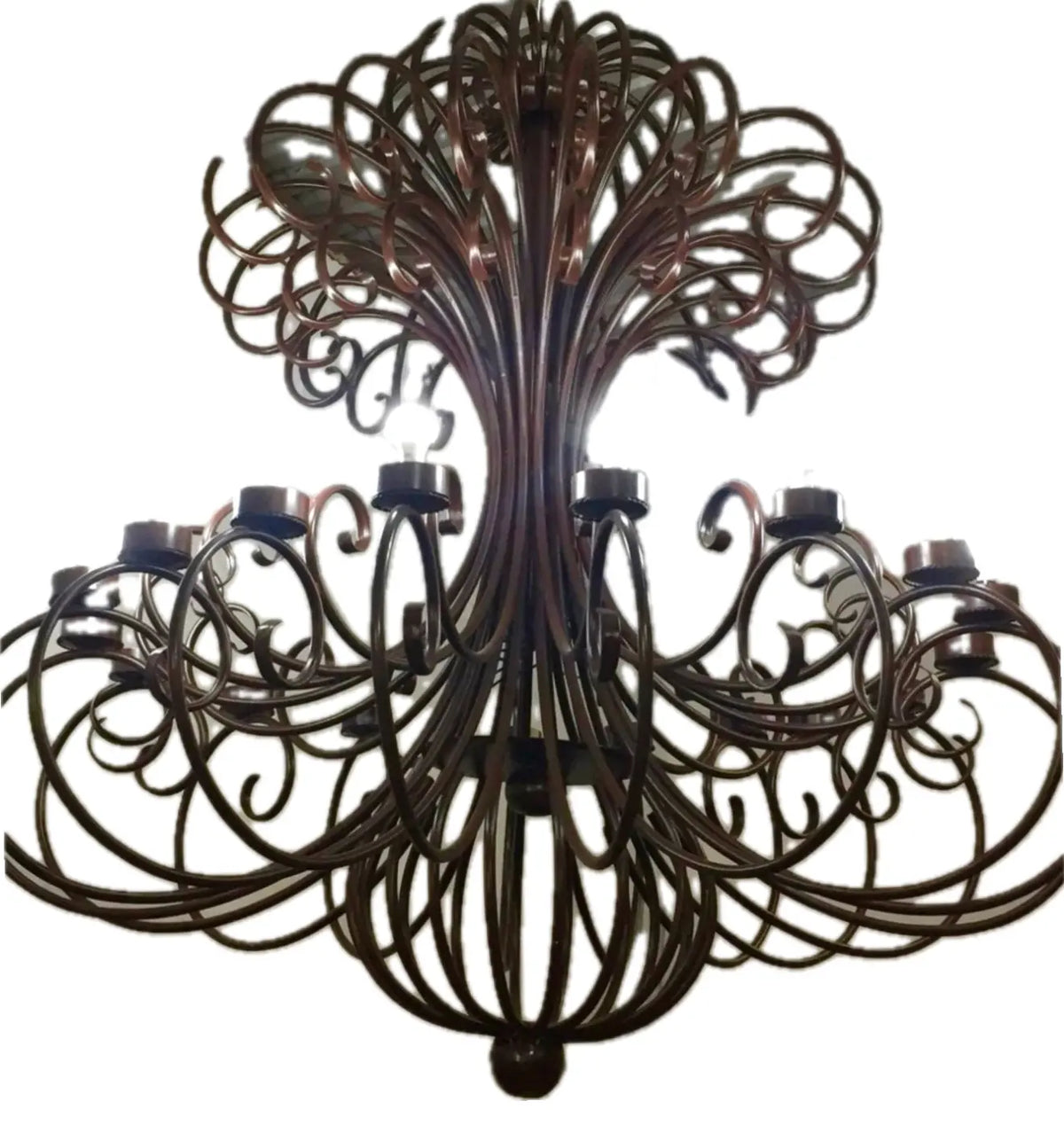 Mexican Artisan Wrought Iron Statement Chandelier- Zamora CoLores Decor | Mexican Artisan Decor