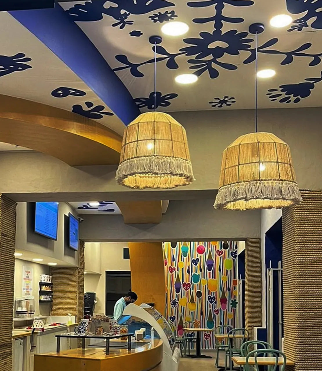 Mexican Chandelier Jute- YameL CoLores Decor | Mexican Artisan Decor