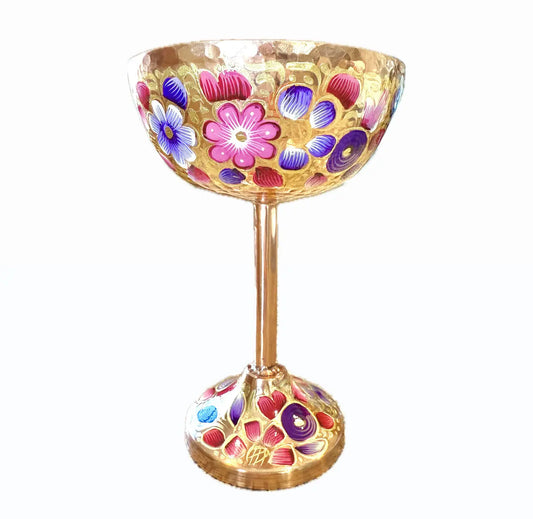Mexican Copper 14 oz. Coupes Glasses, Set of 4- Violet CoLores Decor | Mexican Artisan Decor