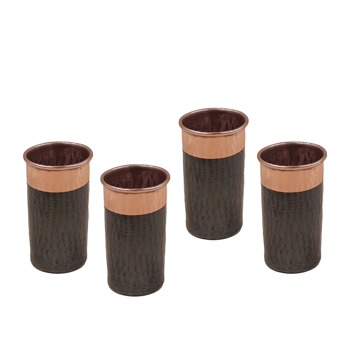 Mexican Copper Tequilero 4 oz. (Set of 4) Shot Glass- Black Nickel CoLores Decor
