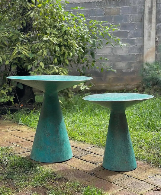 Mexican Hand Hammered 19 inch Copper Side Table- Letty CoLores Decor | Mexican Artisan Decor