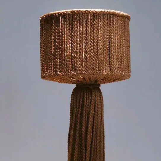 Mexican Handmade 5 Foot 8" Braided Tassel Floor Lamp- ELi 3.0 CoLores Decor | Mexican Artisan Decor