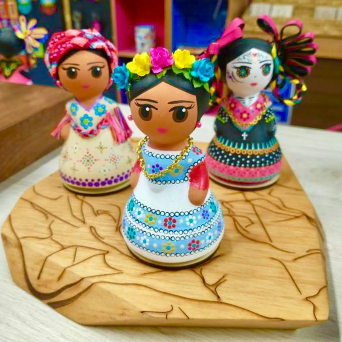 Mexican Handmade Clay Folklore Figurines- Campeche CoLores Decor l Mexican Artisan Decor