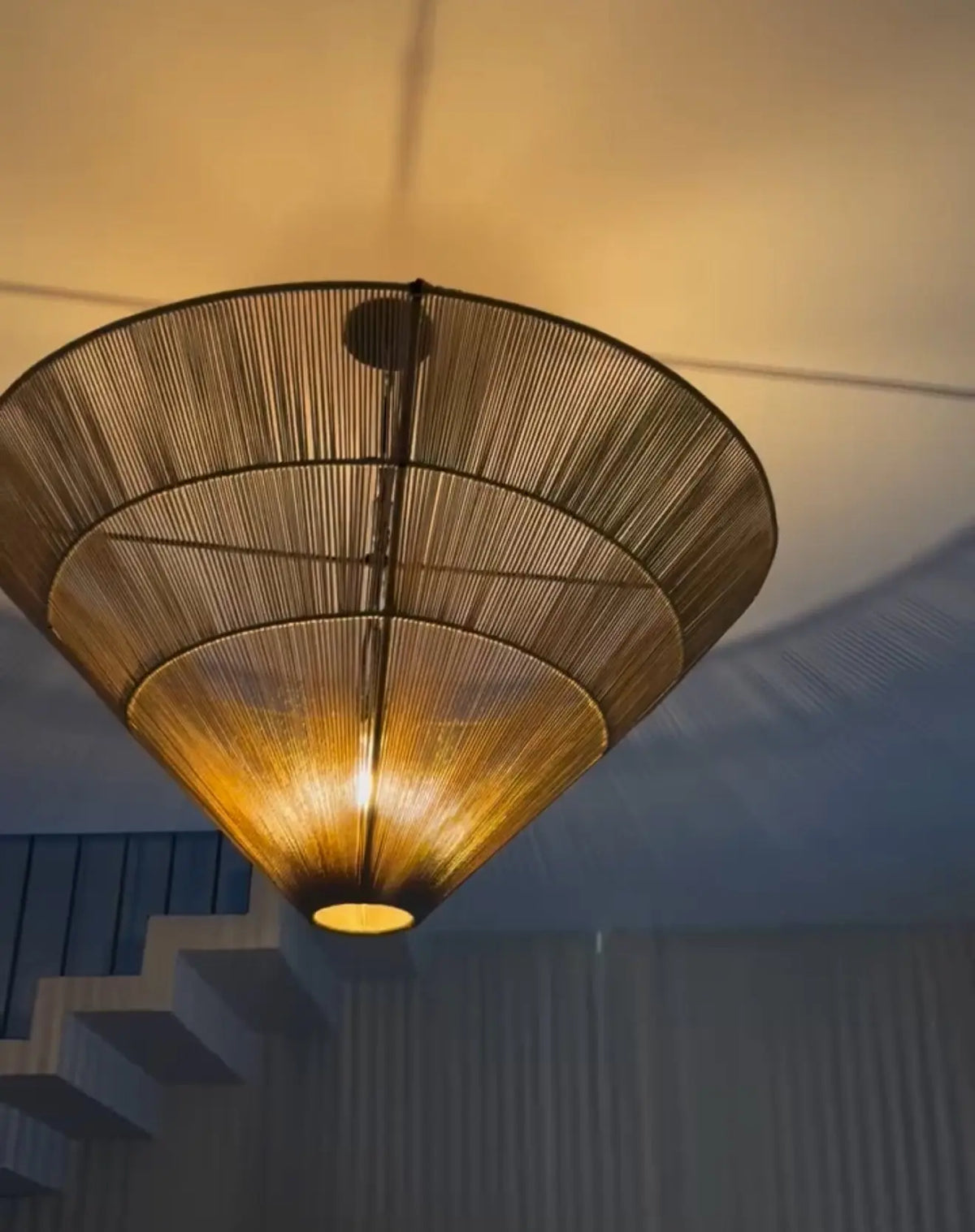 Mexican Handmade Henequen Chandelier- Maare CoLores Decor | Mexican Artisan Decor