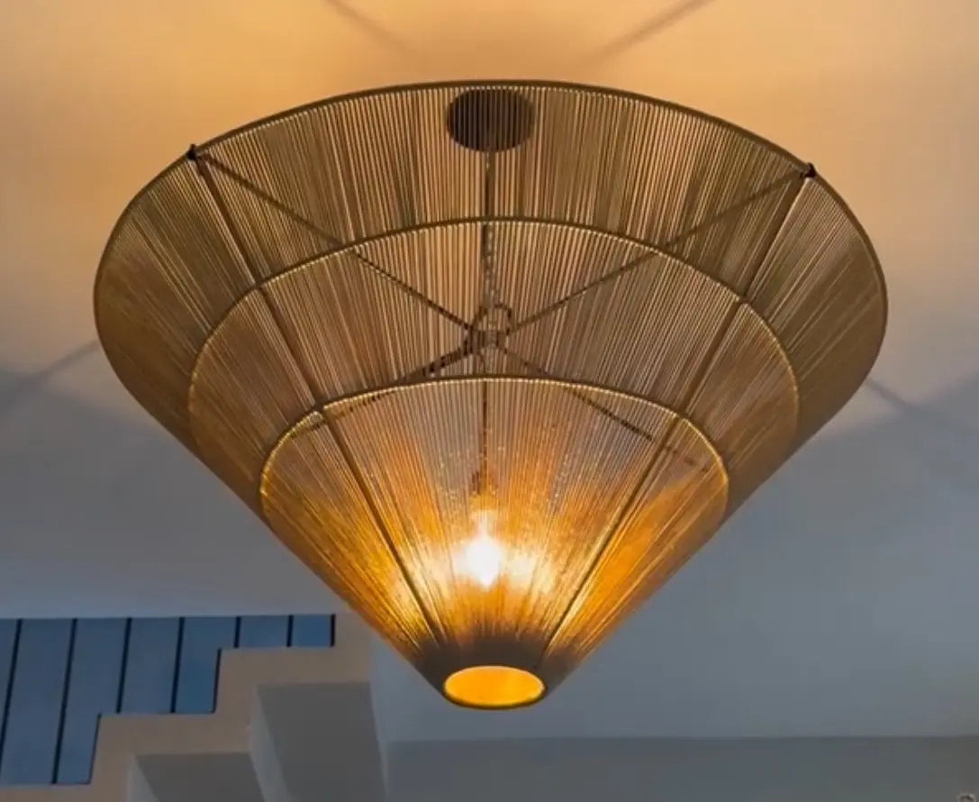 Mexican Handmade Henequen Chandelier- Maare CoLores Decor | Mexican Artisan Decor