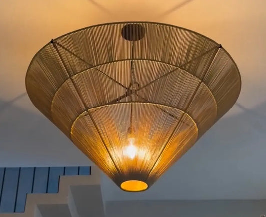 Mexican Handmade Henequen Chandelier- Maare CoLores Decor | Mexican Artisan Decor