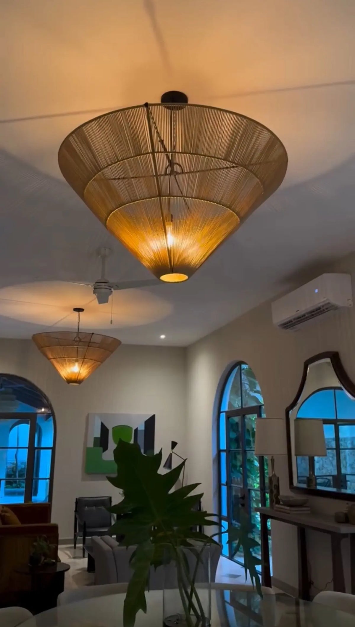 Mexican Handmade Henequen Chandelier- Maare CoLores Decor | Mexican Artisan Decor