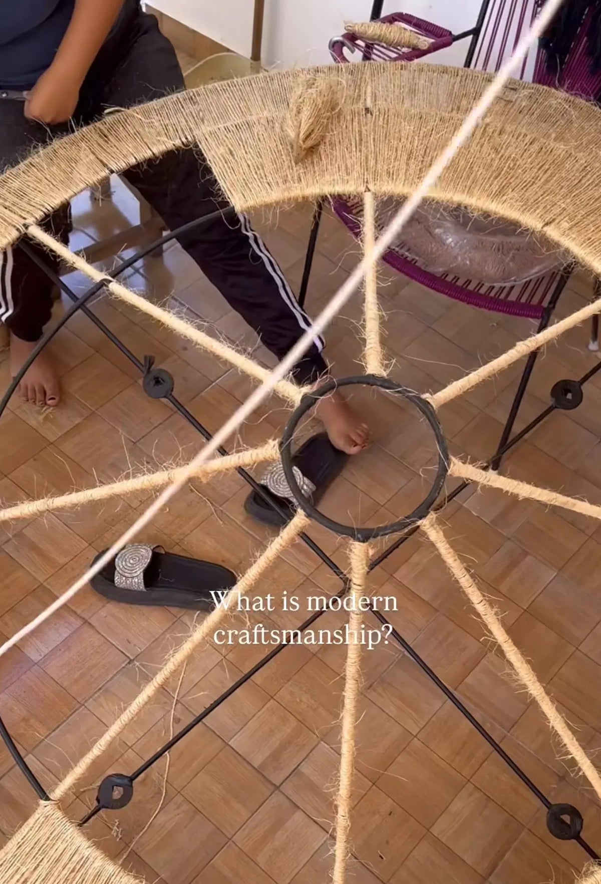 Mexican Handmade Henequen Chandelier- Maare CoLores Decor | Mexican Artisan Decor