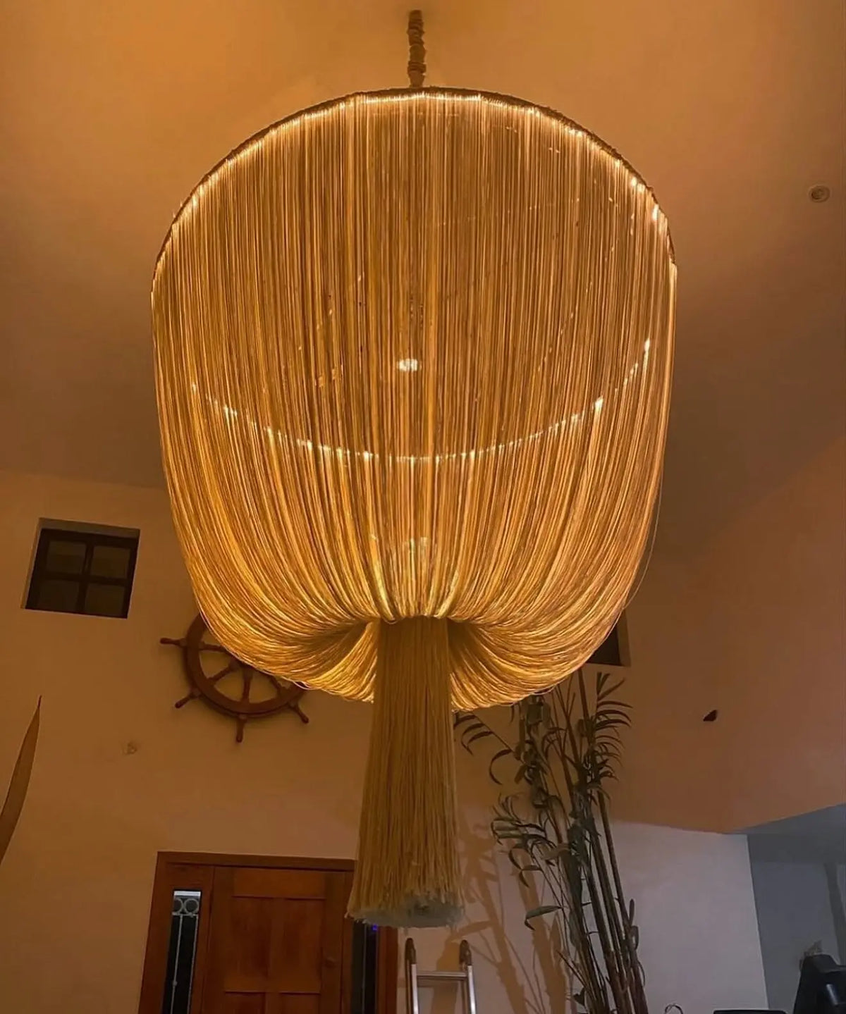 Mexican Handmade Tassel Chandelier- Yaaj CoLores Decor | Mexican Artisan Decor