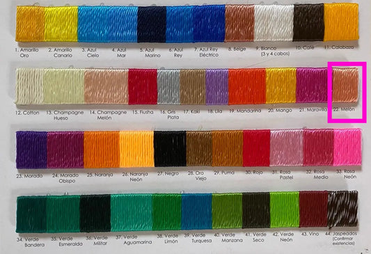 Mexican Handmade Tassel Chandelier- Yaaj Melon CoLores Decor | Mexican Artisan Decor