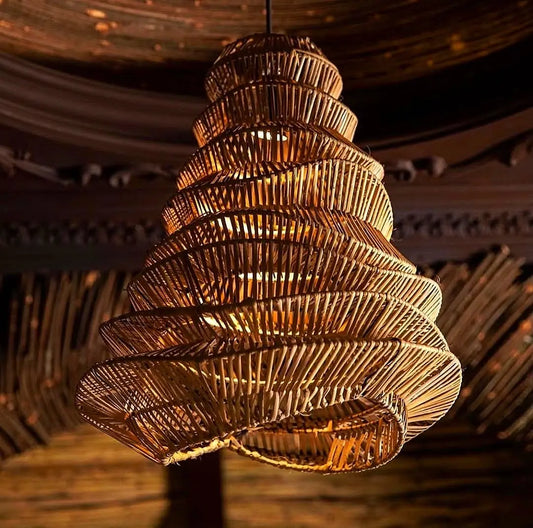 Mexican Handmade Tule Sea Weed Pendant- Coral CoLores Decor | Mexican Artisan Decor