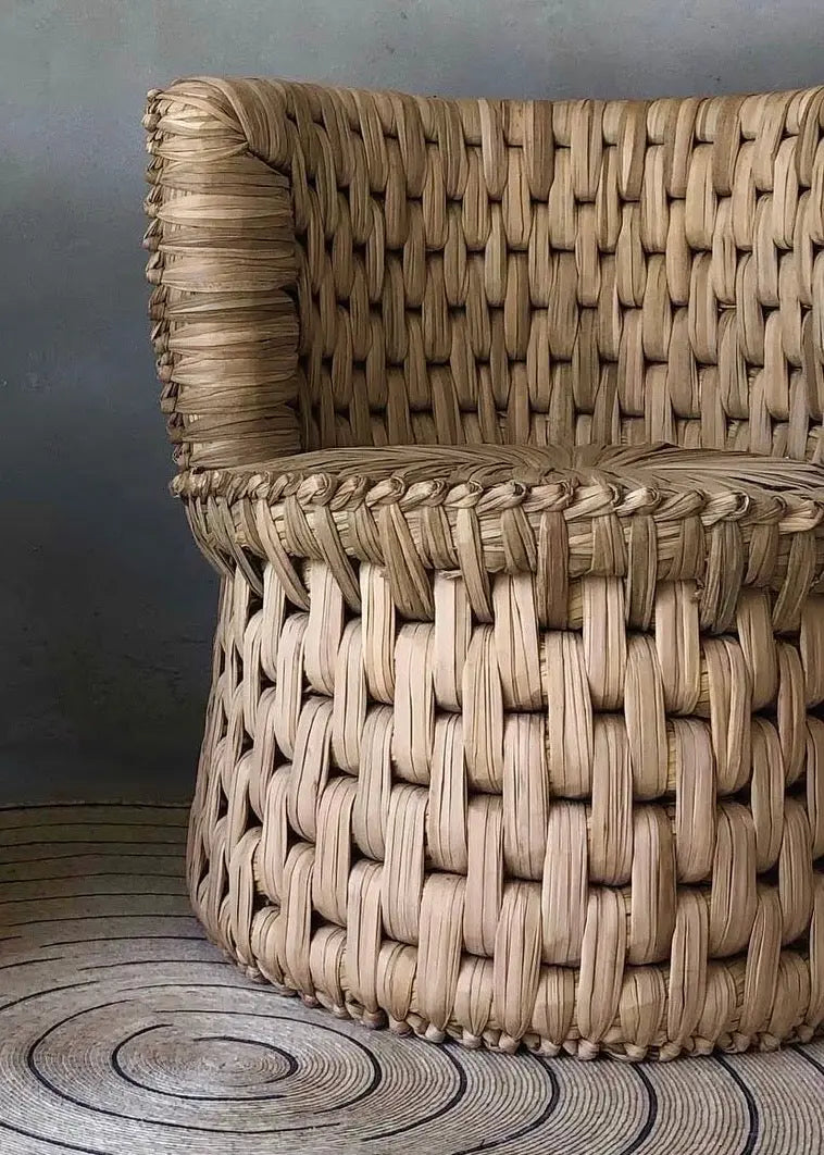 Mexican Handwoven Seaweed 31" Tule Chair CoLores Decor | Mexican Artisan Decor