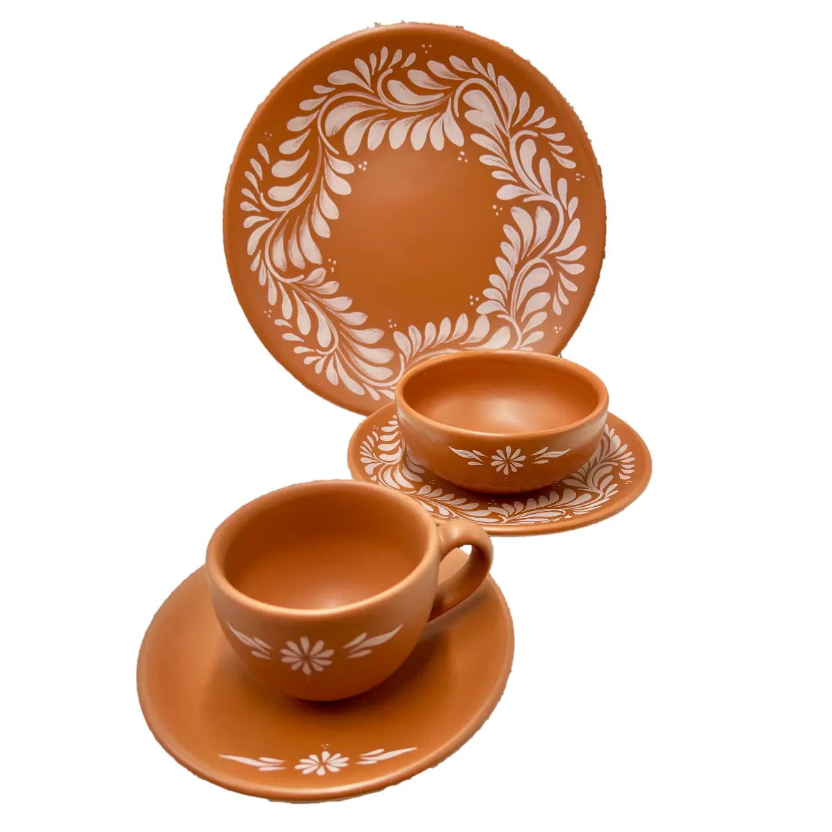 Mexican Porcelain 20-Piece Puebla Dinnerware Set CoLores Decor l Mexican Artisan Decor