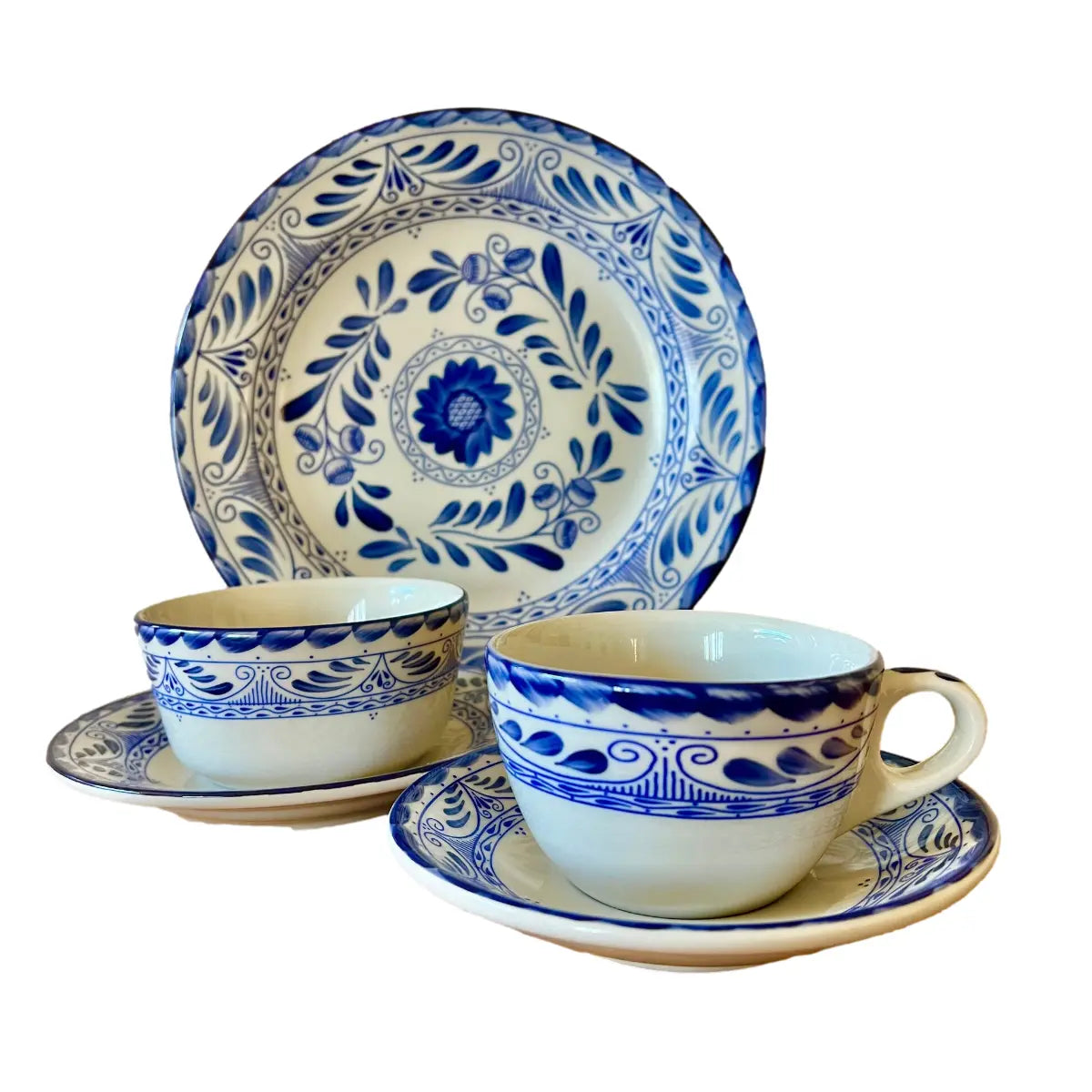 Mexican Porcelain 20-Piece Talavera Dinnerware Set CoLores Decor l Mexican Artisan Decor