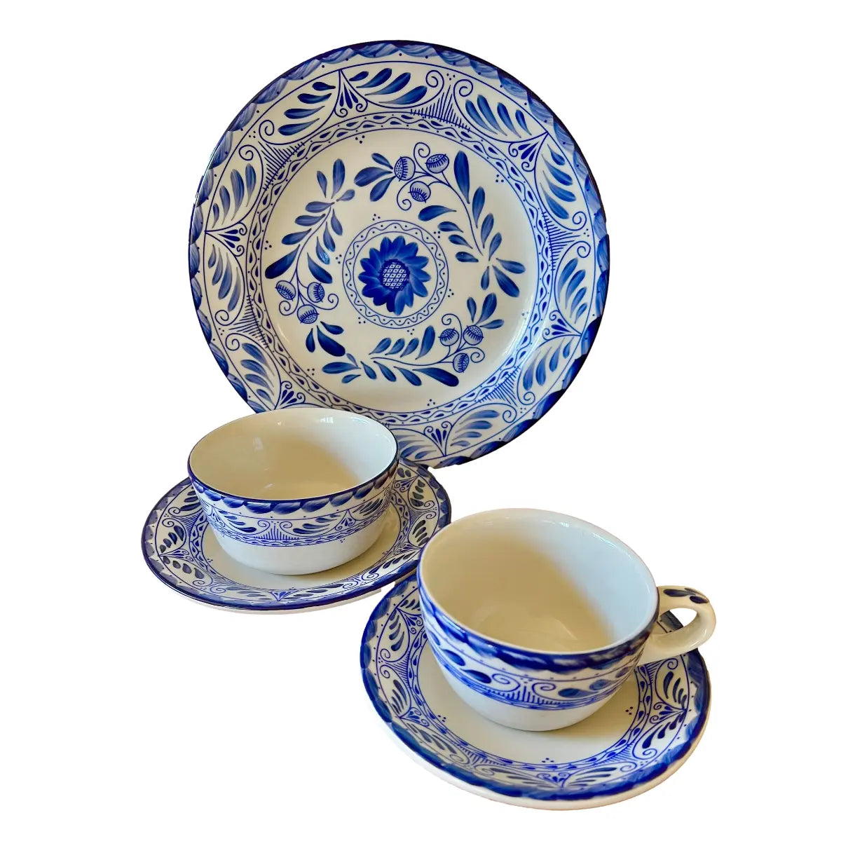 Mexican Porcelain 20-Piece Talavera Dinnerware Set CoLores Decor l Mexican Artisan Decor