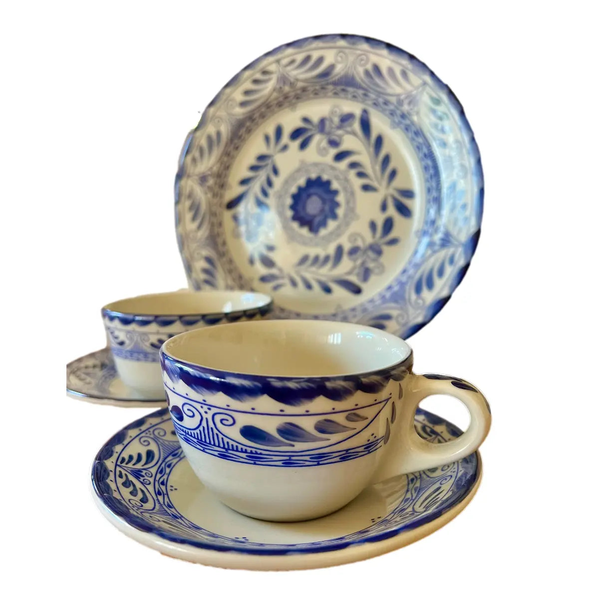 Mexican Porcelain 20-Piece Talavera Dinnerware Set CoLores Decor l Mexican Artisan Decor