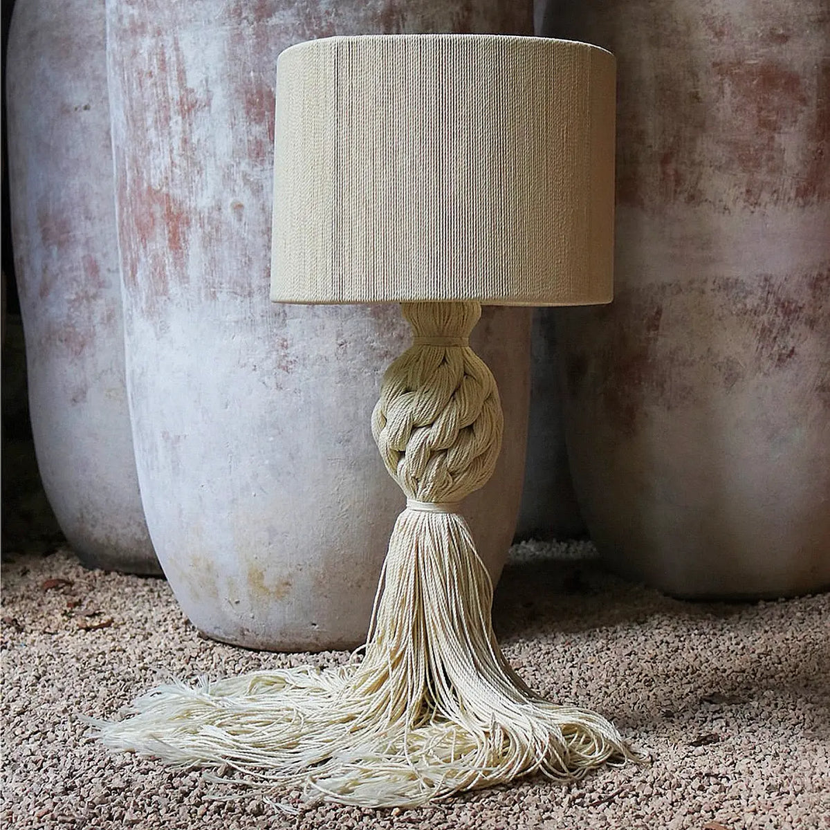 Mexican Handmade 27" Tassel Lamp- Xux mini CoLores Decor | Mexican Artisan Decor