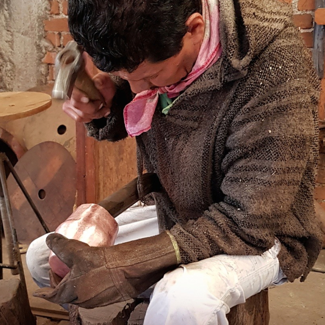 Mexican Copper 15 oz. (Set of 4) Stemless Wine Glass CoLores Decor