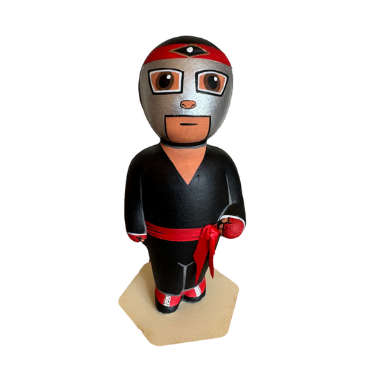 Mexican Handmade Clay Lucha Libre Figurines- Octagon MeXican Artisan Fashion & Design