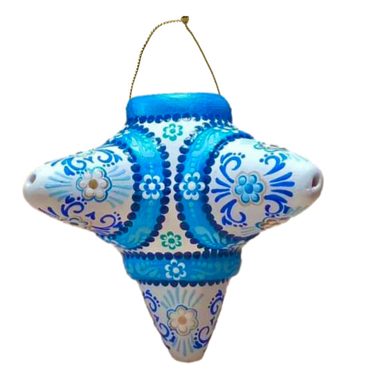Mexican Handmade Ceramic Piñata Ornament- Talavera Azul MeXican Artisan Fashion & Design