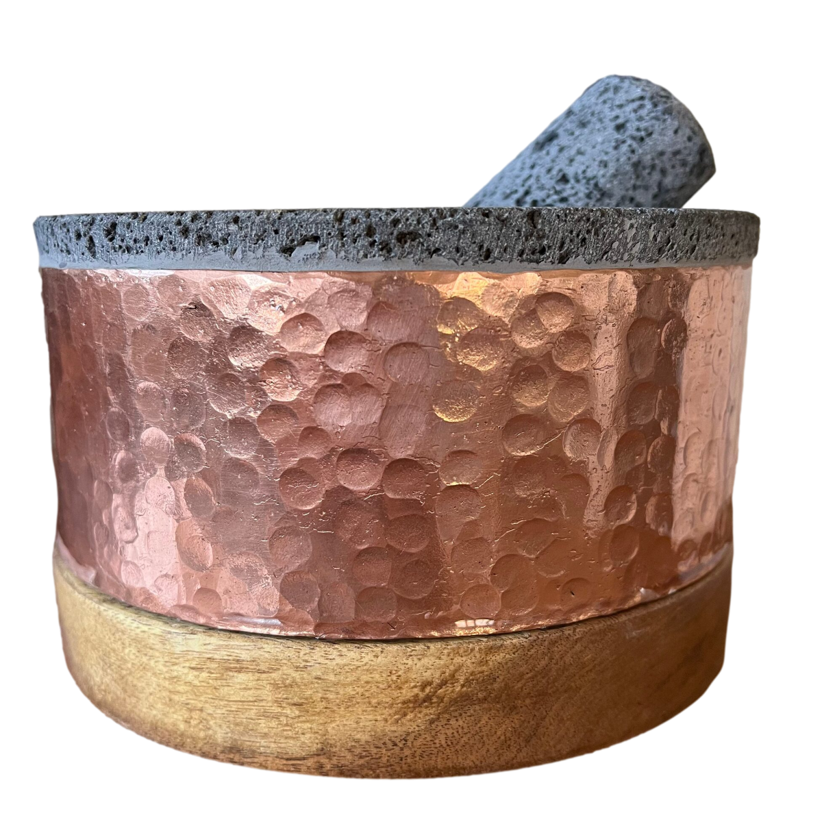 Molcajete With Wood Base  Shop Mexican Mortars Here!