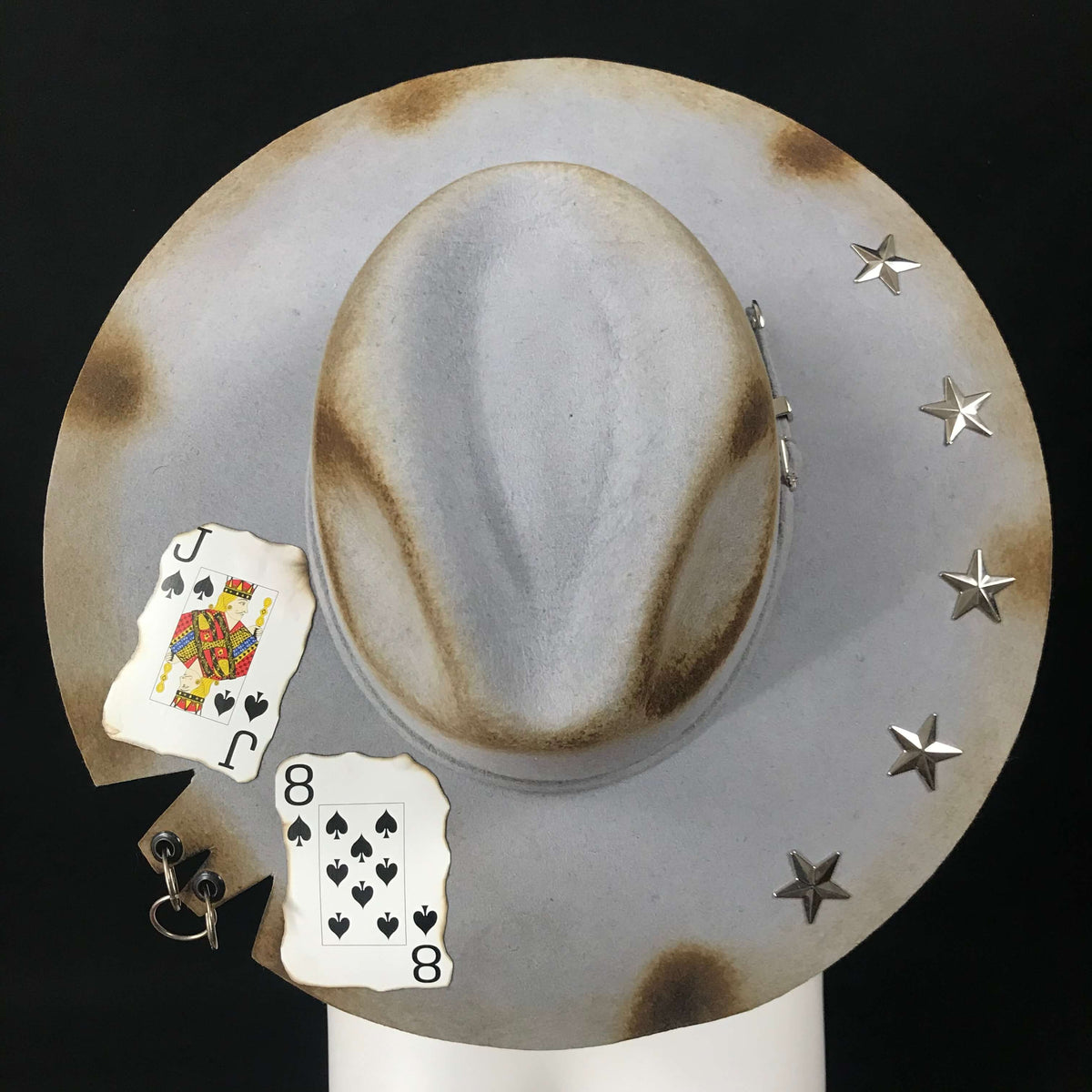 Mexican Handcrafted Wide Brim Cowboy Hat | BurnBaby Burn Gray Colores Decor