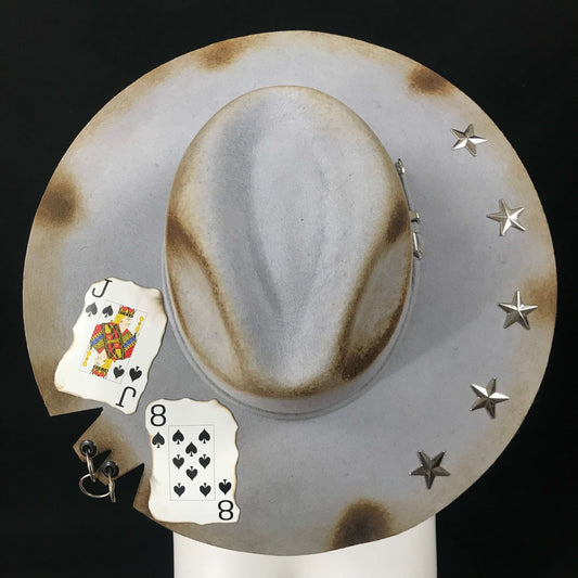 Mexican Handcrafted Wide Brim Cowboy Hat | BurnBaby Burn Gray