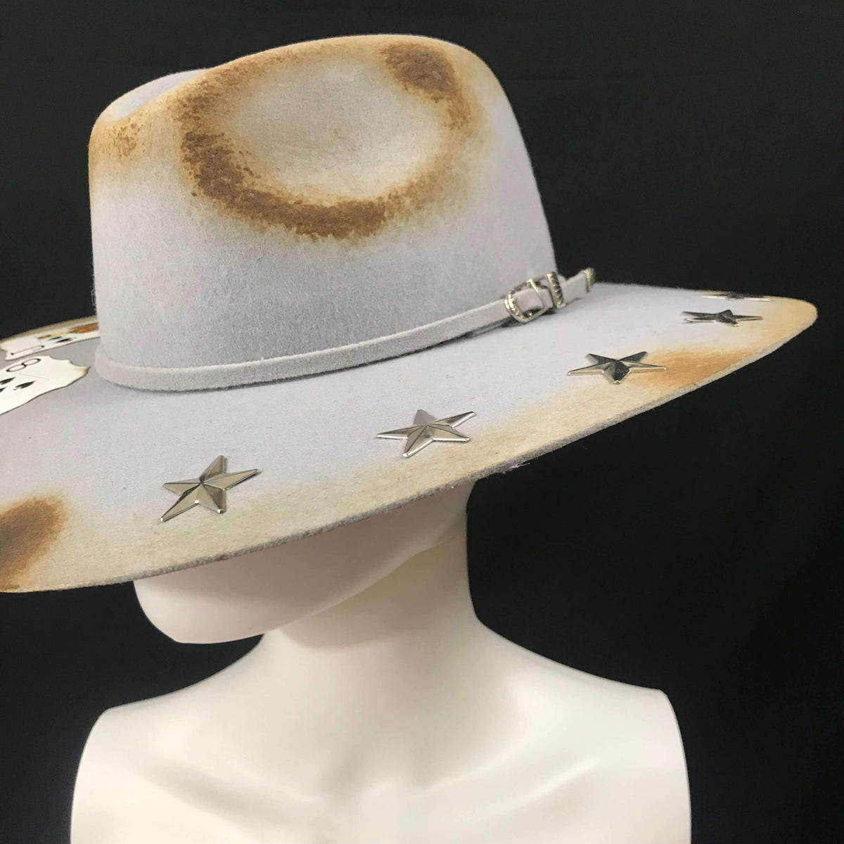 Mexican Handcrafted Wide Brim Cowboy Hat | BurnBaby Burn Gray Colores Decor