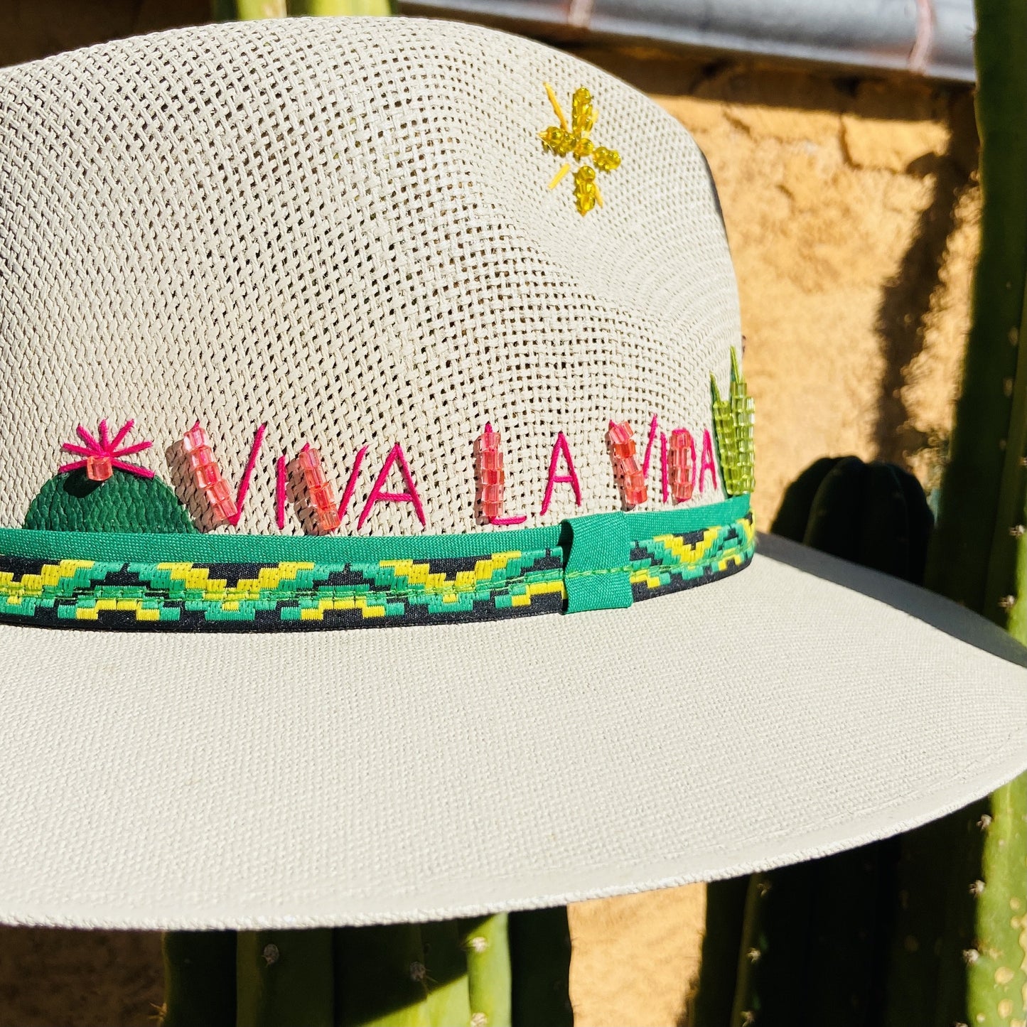 Hand Painted Fedora Hat- Coachella Straw Hat CoLores Decor | Mexican Artisan Fashion & Design