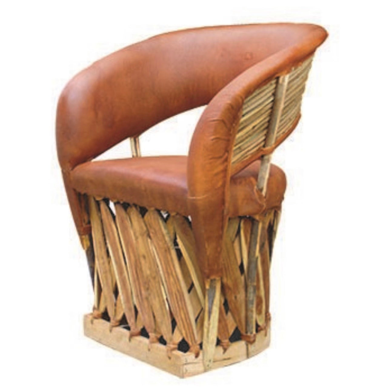 Mexican Handmade Cushioned Equipal Cancun Chairs- Traditional
