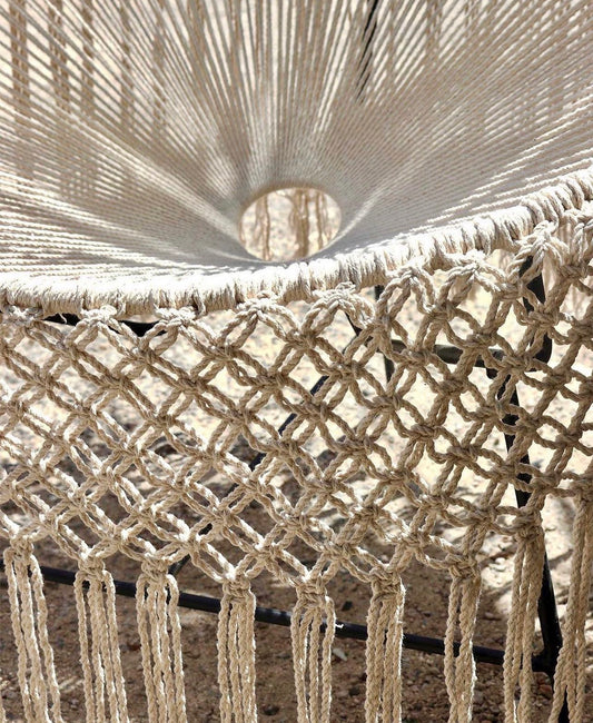 Mexican Handmade Macrame Lounge Chair- Oolal CoLores Decor