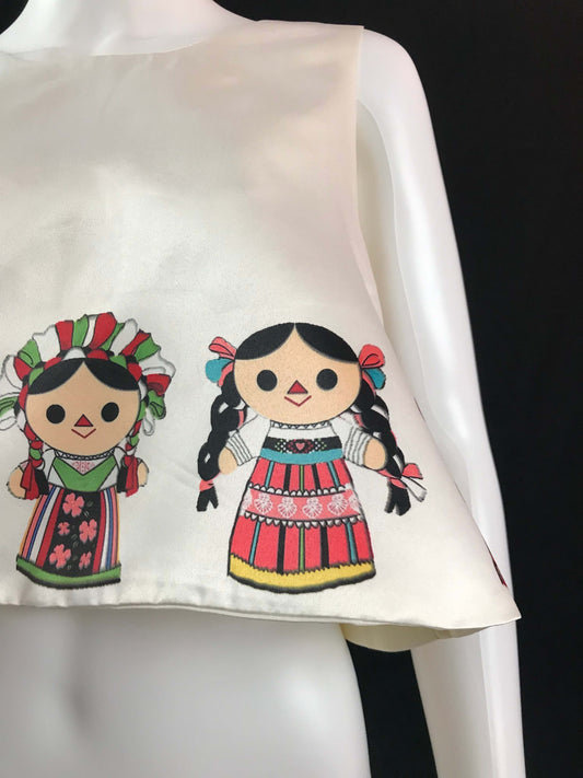 Mexican Designer Folklore Crop Tops Colores Decor