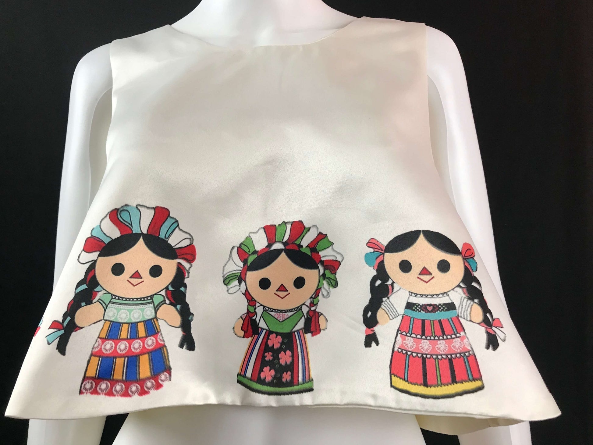 Mexican Designer Folklore Crop Tops Colores Decor