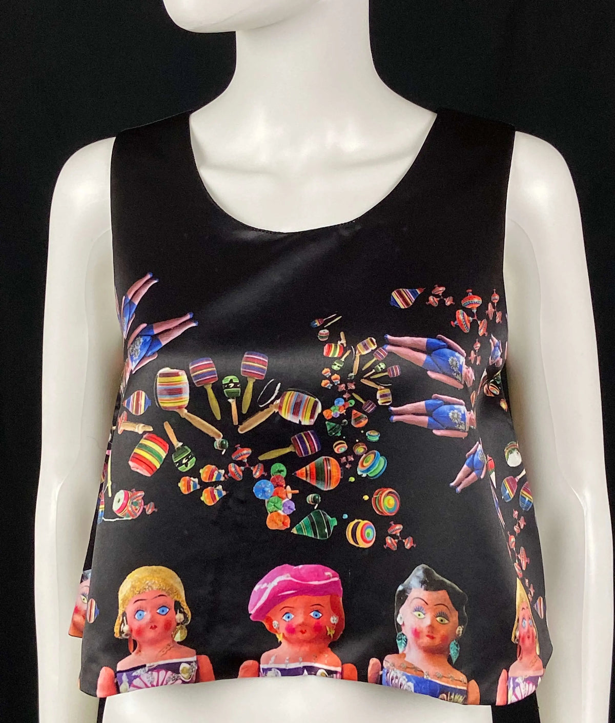 Mexican Fashion Crop Tops - Nayibi Mexico Folklore Doll Crop Tops Colores Decor